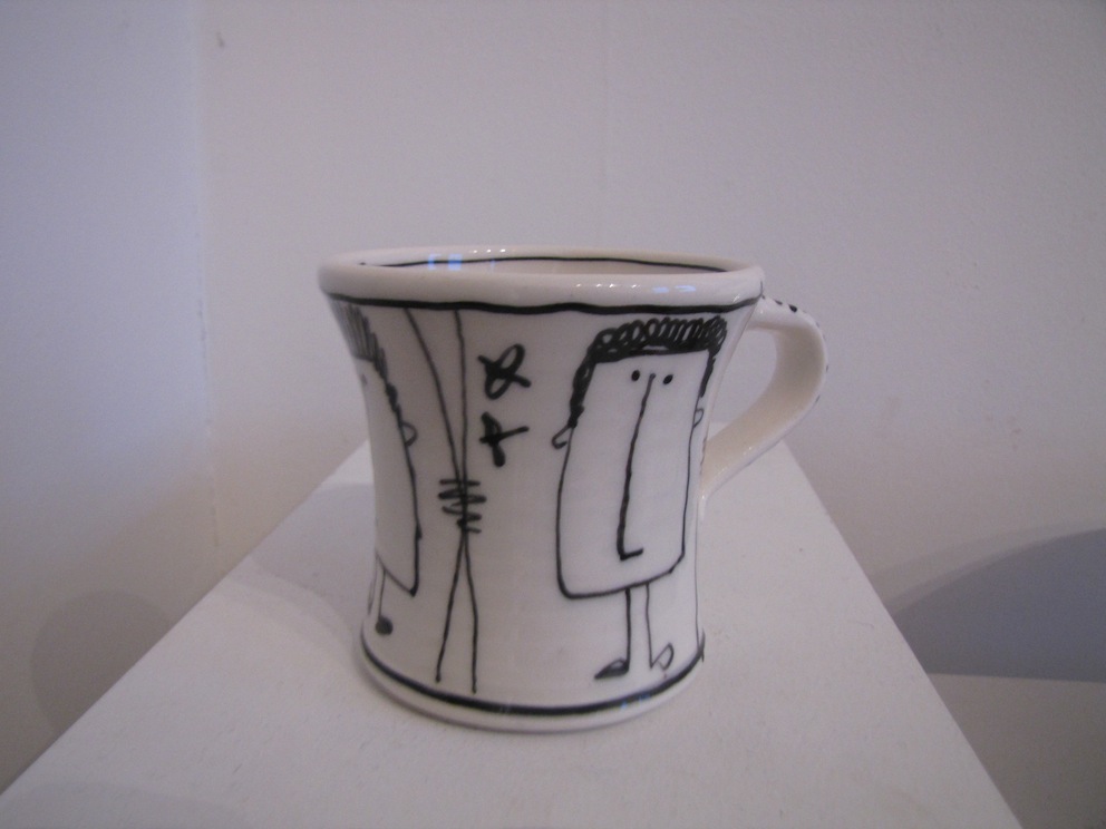 Peter Henderson | Pottery   Face B & W Mug | McAtamney Gallery | Geraldine NZ